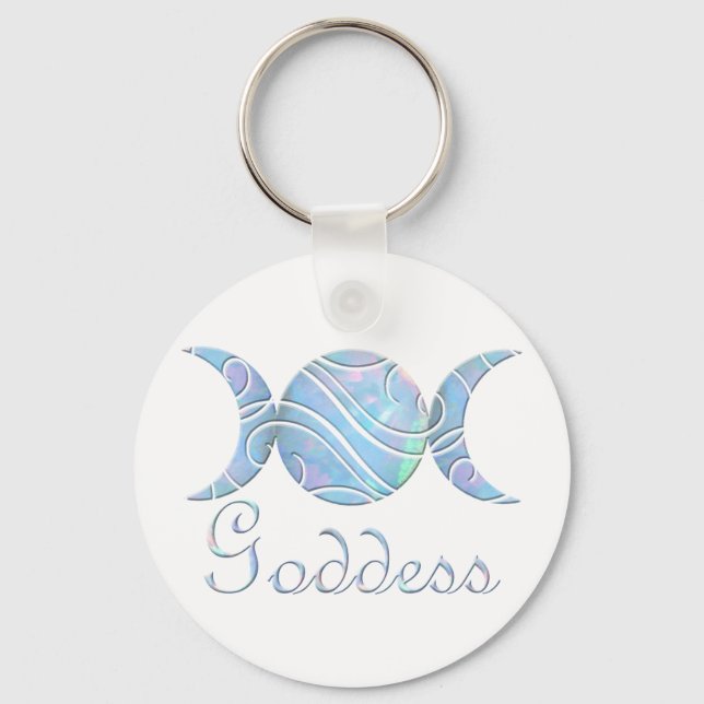 Triple Moon Opal Keychain (Front)