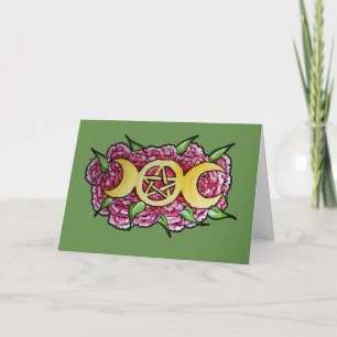 Triple Moon Pagan Art Card