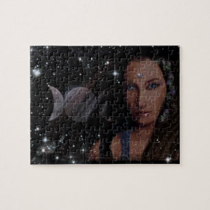 Triple Moon Priestess Jigsaw Puzzle