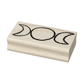 Triple Moon Rubber Stamp