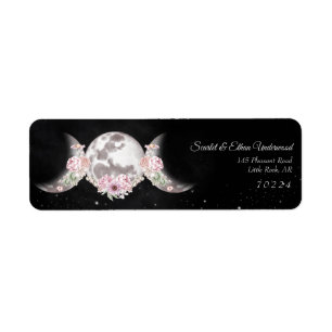 Triple Moon Starry Night Sky Adresse de retour