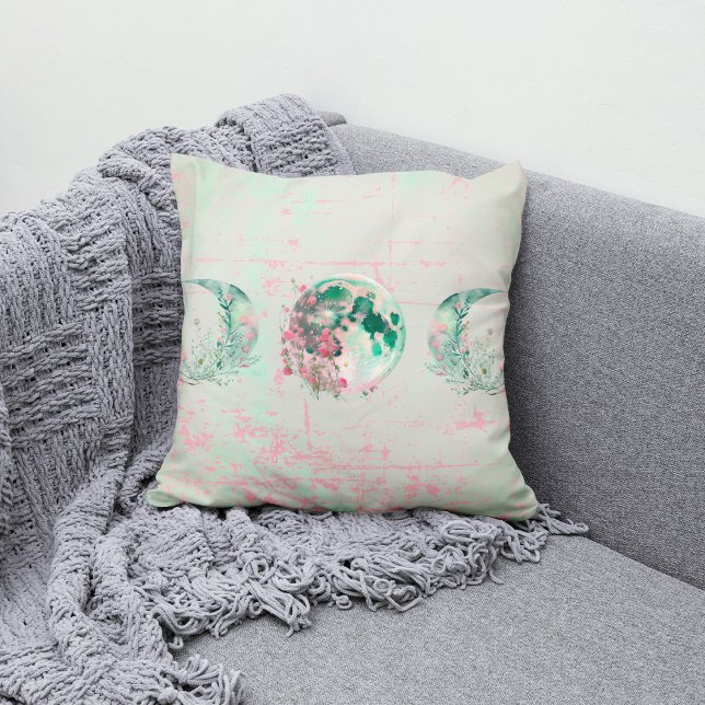 Triple Moon Throw Pillow (Creator Uploaded)