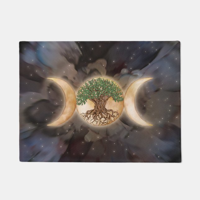 Triple Moon tree of life Doormat (Front)