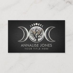 Triple Moon - Tree of life Ornament Business Card