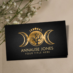 Triple Moon - Tree of life Ornament Business Card