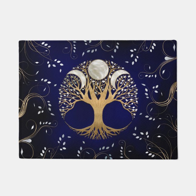 Triple Moon - Tree of life Ornament Doormat (Front)