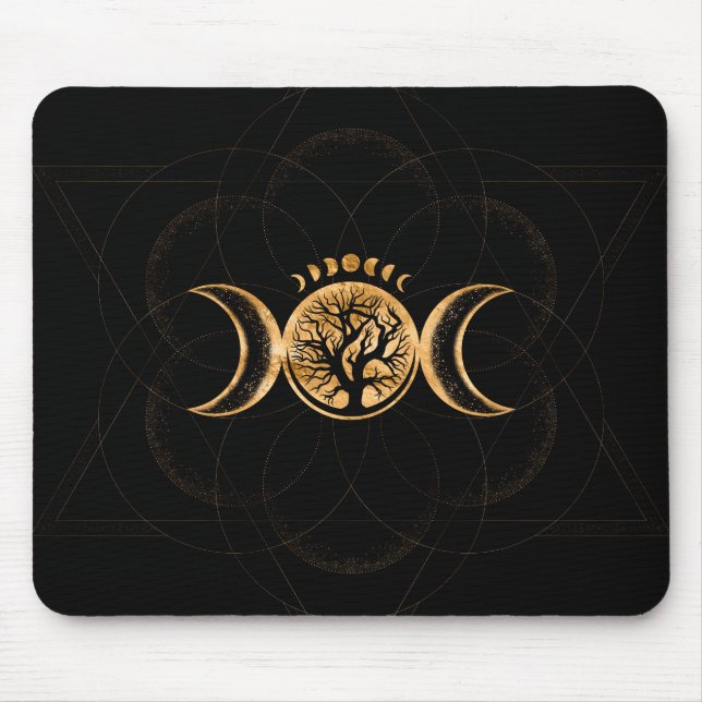 Triple Moon - Tree of life Ornament Mouse Pad (Front)