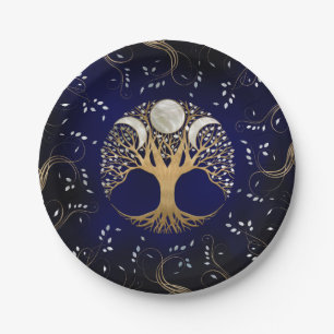 Triple Moon - Tree of life Ornament Paper Plate