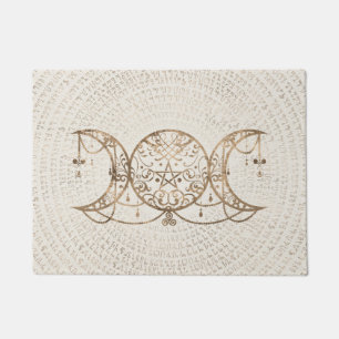 Triple Moon - Triple Goddess Pastel Gold Doormat