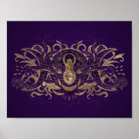Triple Moon - Triple Goddess Purple and Gold