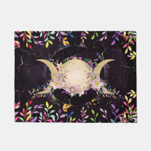 Triple Moon - Triple Goddess- Watercolor Doormat
