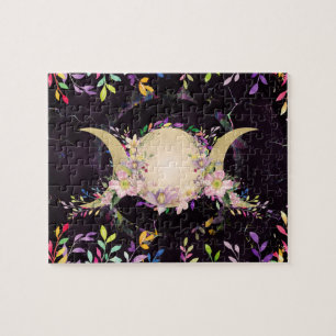 Triple Moon - Triple Goddess- Watercolor Jigsaw Puzzle