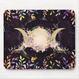 Triple Moon - Triple Goddess- Watercolor Mouse Pad