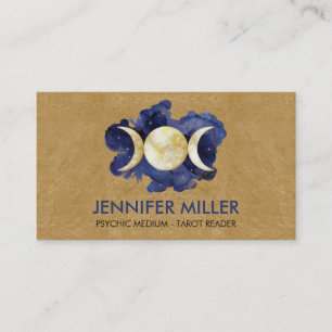 Triple Moon - Watercolor Business Card