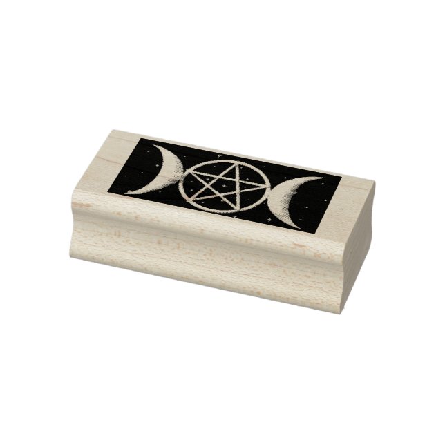 Triple Moons Metaphysical Rubber Stamp (Stamp)
