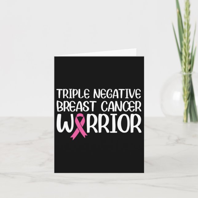 Triple Negative Breast Cancer Awareness Warrior Pi Card (Front)