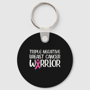 Triple Negative Breast Cancer Awareness Warrior Pi Keychain