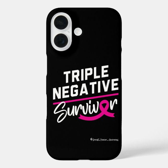 Triple Negative Survivor Breast Cancer Awareness Case-Mate iPhone Case (Back)
