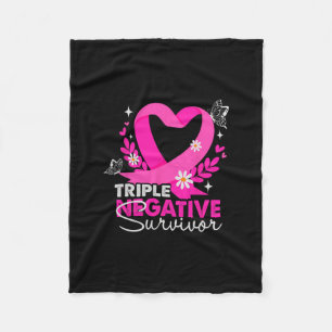 Triple Negative Survivor Breast Cancer Awareness G Fleece Blanket