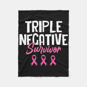 Triple Negative Survivor Breast Cancer Awareness P Fleece Blanket
