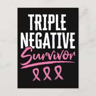 Triple Negative Survivor Breast Cancer TNBC Postcard