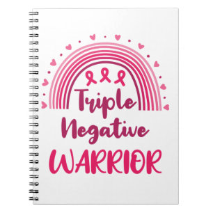 Triple Negative Warrior Breast Cancer Rainbow Notebook