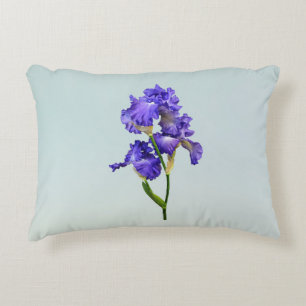 Triple Purple Iris Accent Pillow