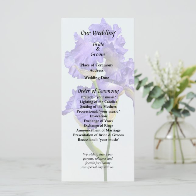 Triple Purple Iris Program (Standing Front)