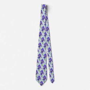 Triple Purple Iris Tie
