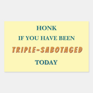 Triple Sabotage Bumper Sticker