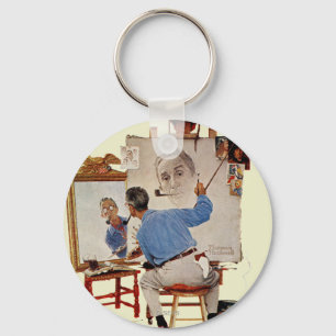 Triple Self-Portrait Keychain