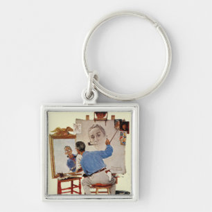 Triple Self-Portrait Keychain