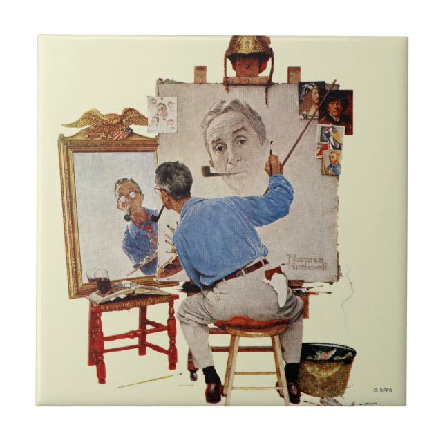 Triple Self-Portrait Tile (Front)