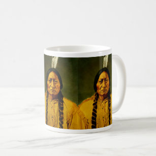 Triple Sitting Bull Native American Indian Chief Coffee Mug