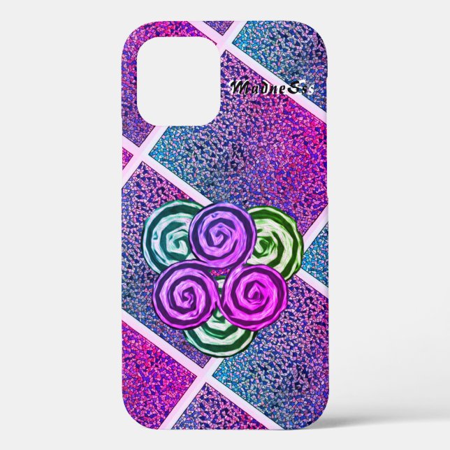 Triple Spiral (PinkishPurp) Case-Mate iPhone Case (Back)