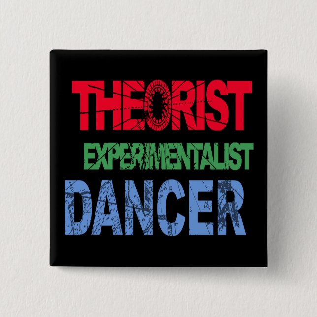 Triple Threat 2 Inch Square Button (Front)