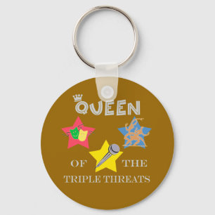 Triple Threat Queen Keychain