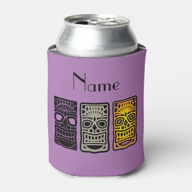 Triple Tiki Sculptures Thunder_Cove  Can Cooler (Can Front)