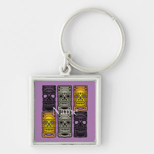 Triple Tiki Sculptures Thunder_Cove Keychain