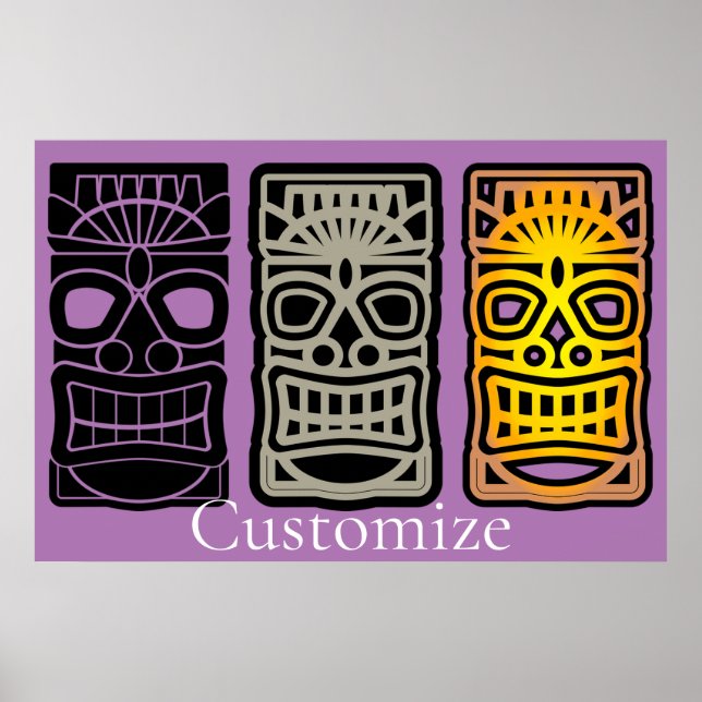 Triple Tiki Sculptures Thunder_Cove  Poster (Front)