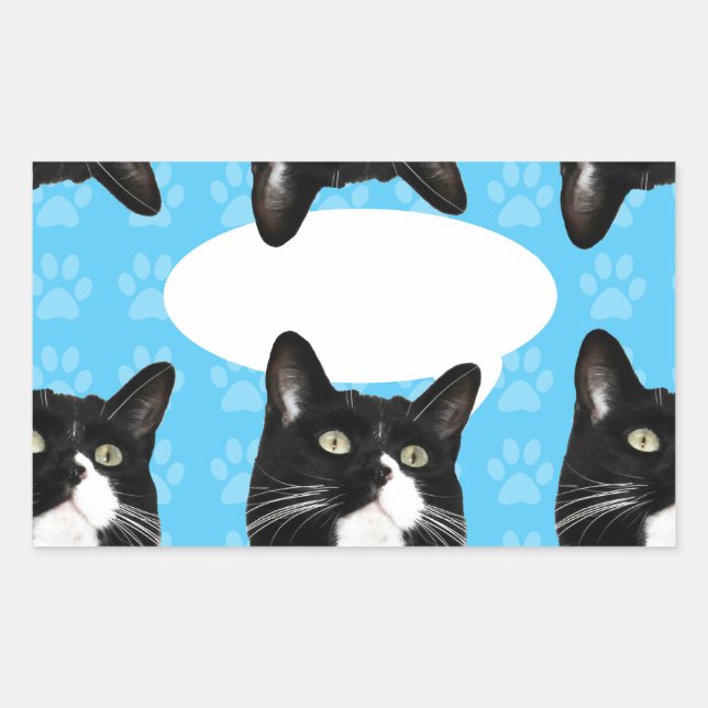 Triple Trouble Cat Custom Fun Art Design Sticker (Front)