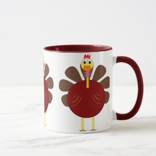 Triple Turkey Thanksgiving Coffee Mug
