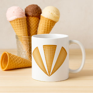Triple Waffle Ice Cream Cone Summer Dessert Coffee Mug