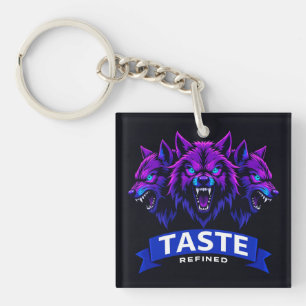 Triple Wolf Design Emphasizing Strength Keychain