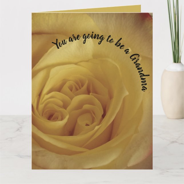 Triplet Baby Yellow Rose Photo famille Faire-part (Devant)