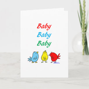 Triplet Birth Greeting Card