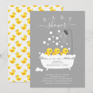 Triplet de canard en caoutchouc mou Invitation Bab