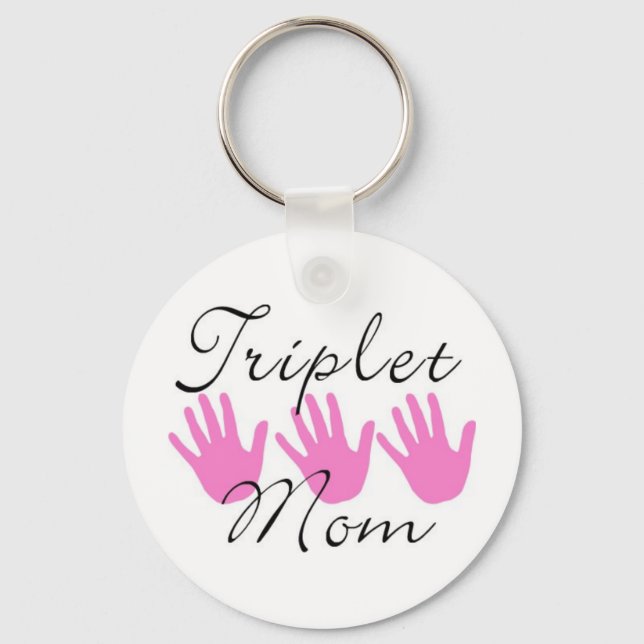 triplet mom keychain (Front)