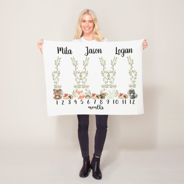 Triplet Woodland Milestone Blanket - Woodland Mile (In Situ)