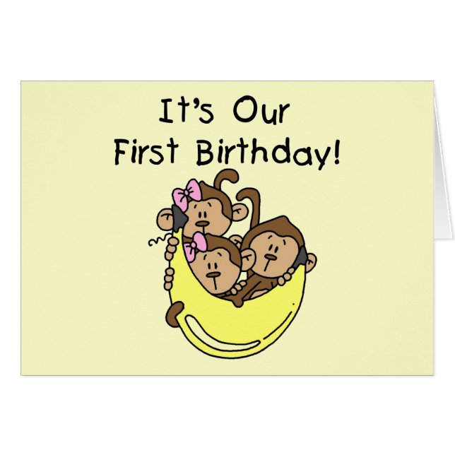 Triplets 1st - Two Girls One Boy Tshirts and Gifts (Front Horizontal)